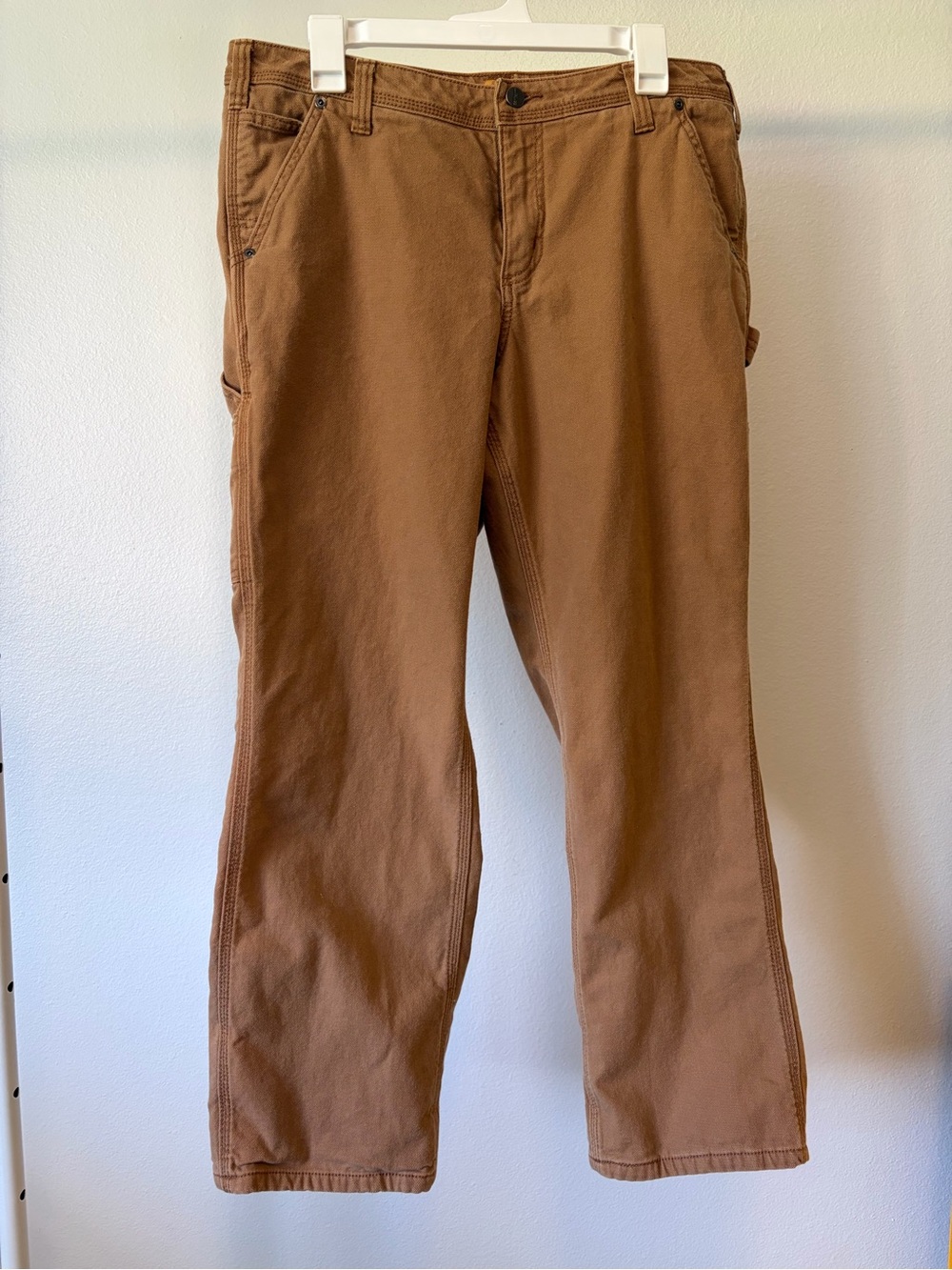 Carhartt Women's flannel lined carpenter pants Jeans in Brown